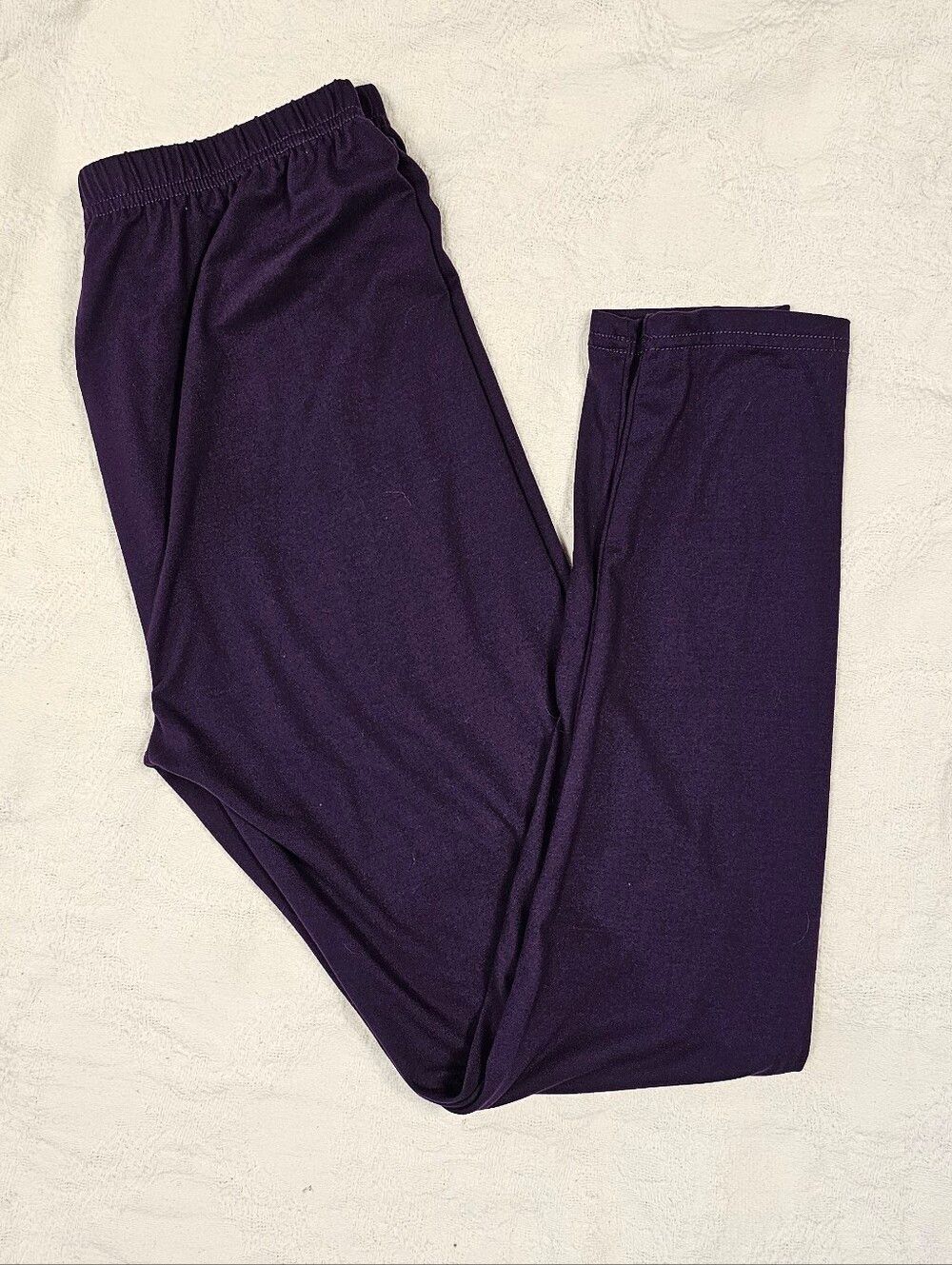 Agnes & Dora Purple Leggings L Buttery Soft Stretch Pull On